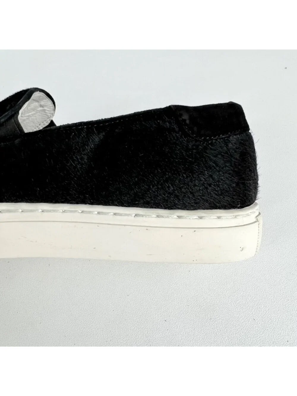 Kenneth Cole King Womens Sneaker Black Haircalf Fashion Slip On Shoes size 8